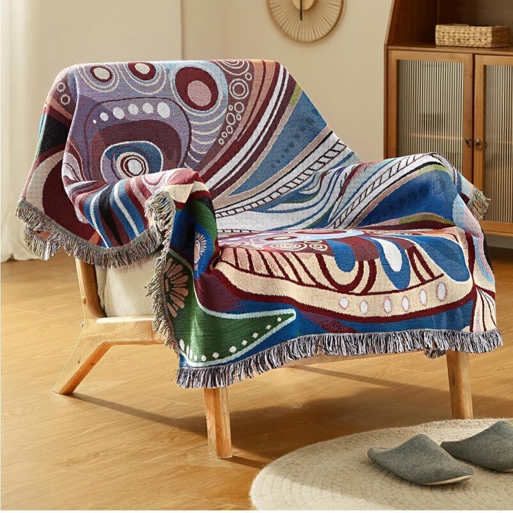Western Boho Couch Throw Blanket